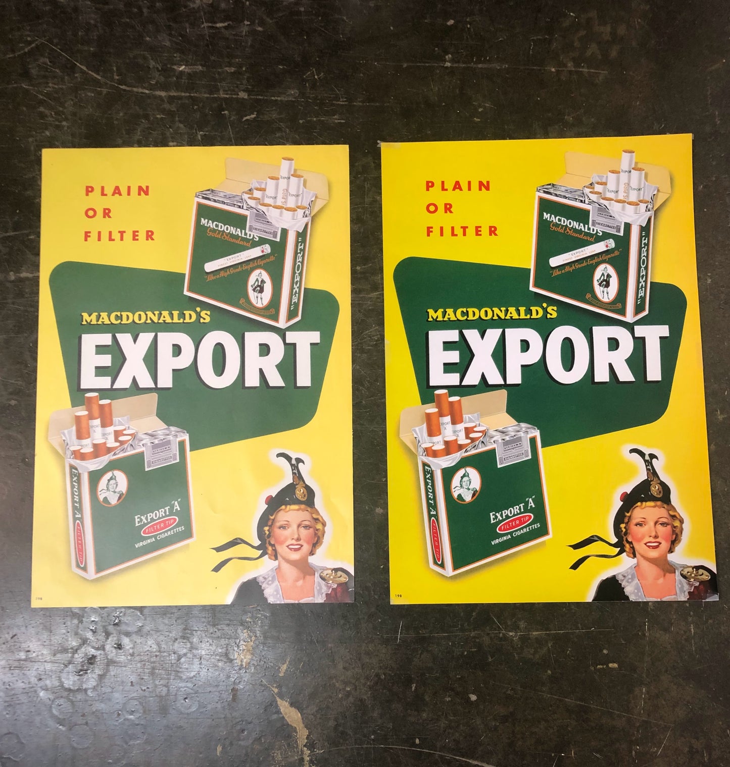 Affiches publicitaires variées - esthétique 70s