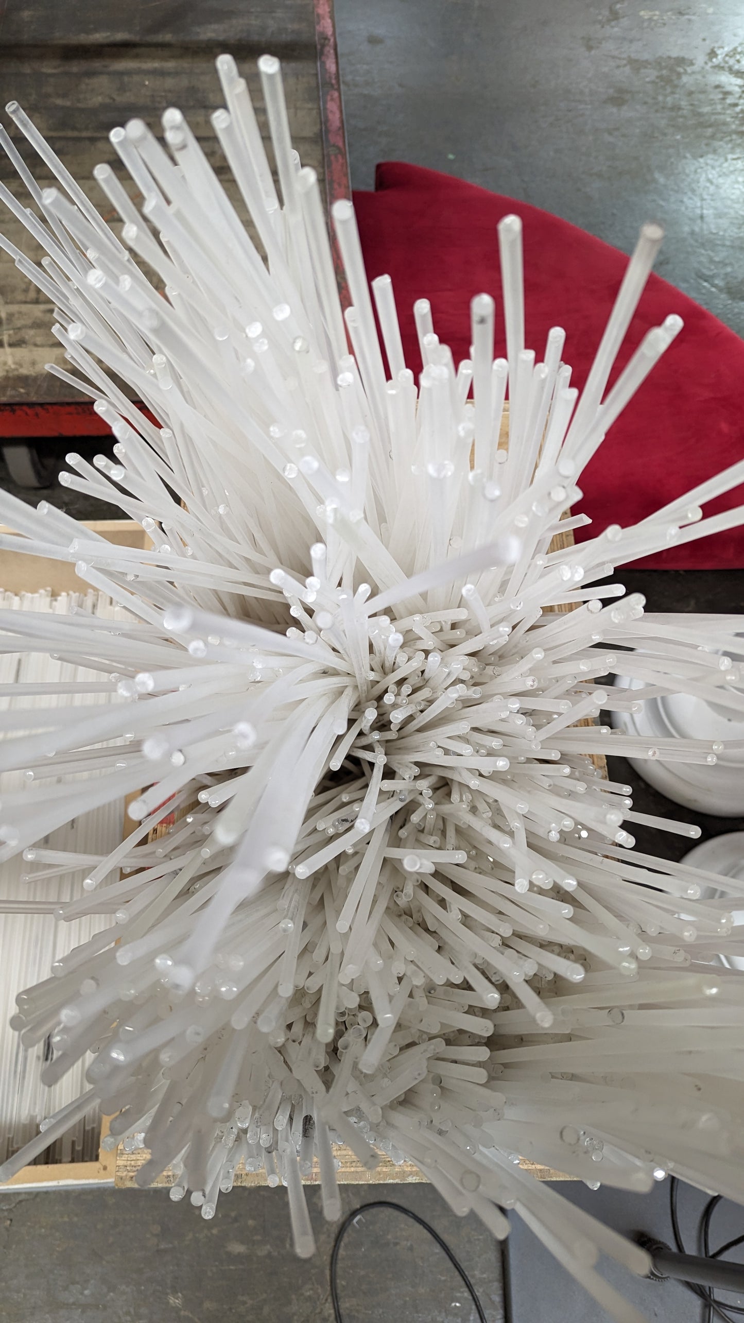 Lot de bâtonnets en acrylique givrés