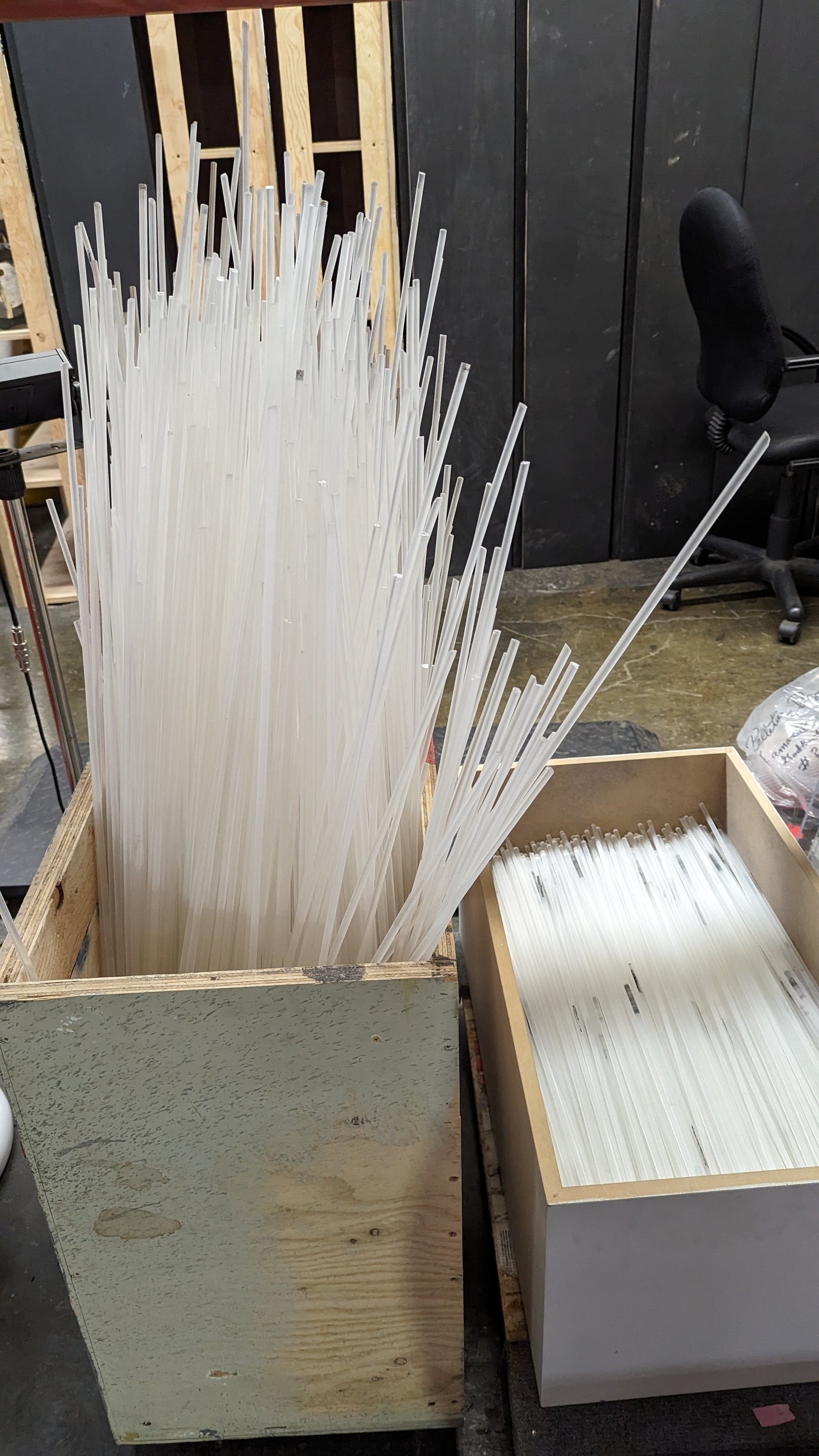 Lot de bâtonnets en acrylique givrés
