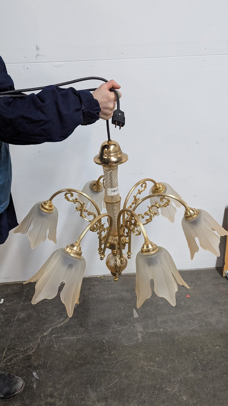 Luminaire - Lustre suspendu doré