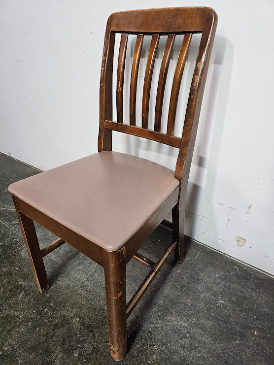 Chaise coussinée rose