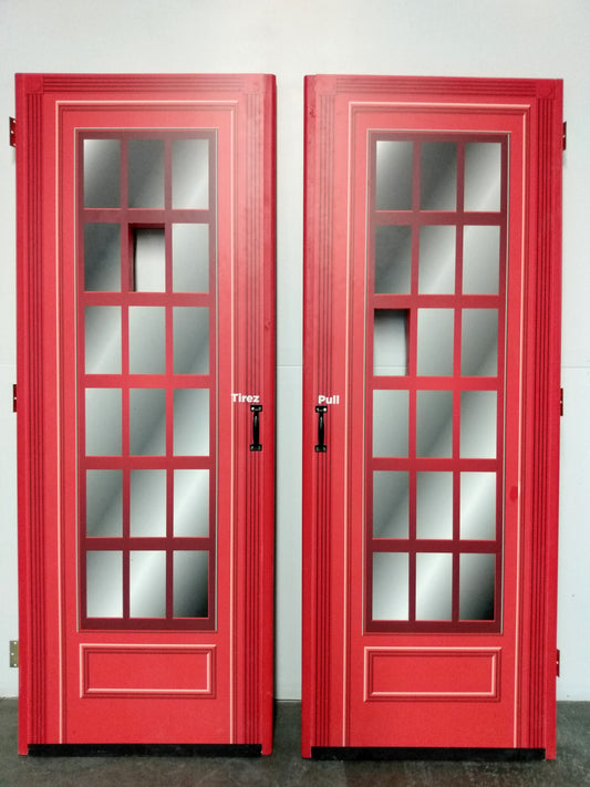 Imitation de portes de cabine téléphonique