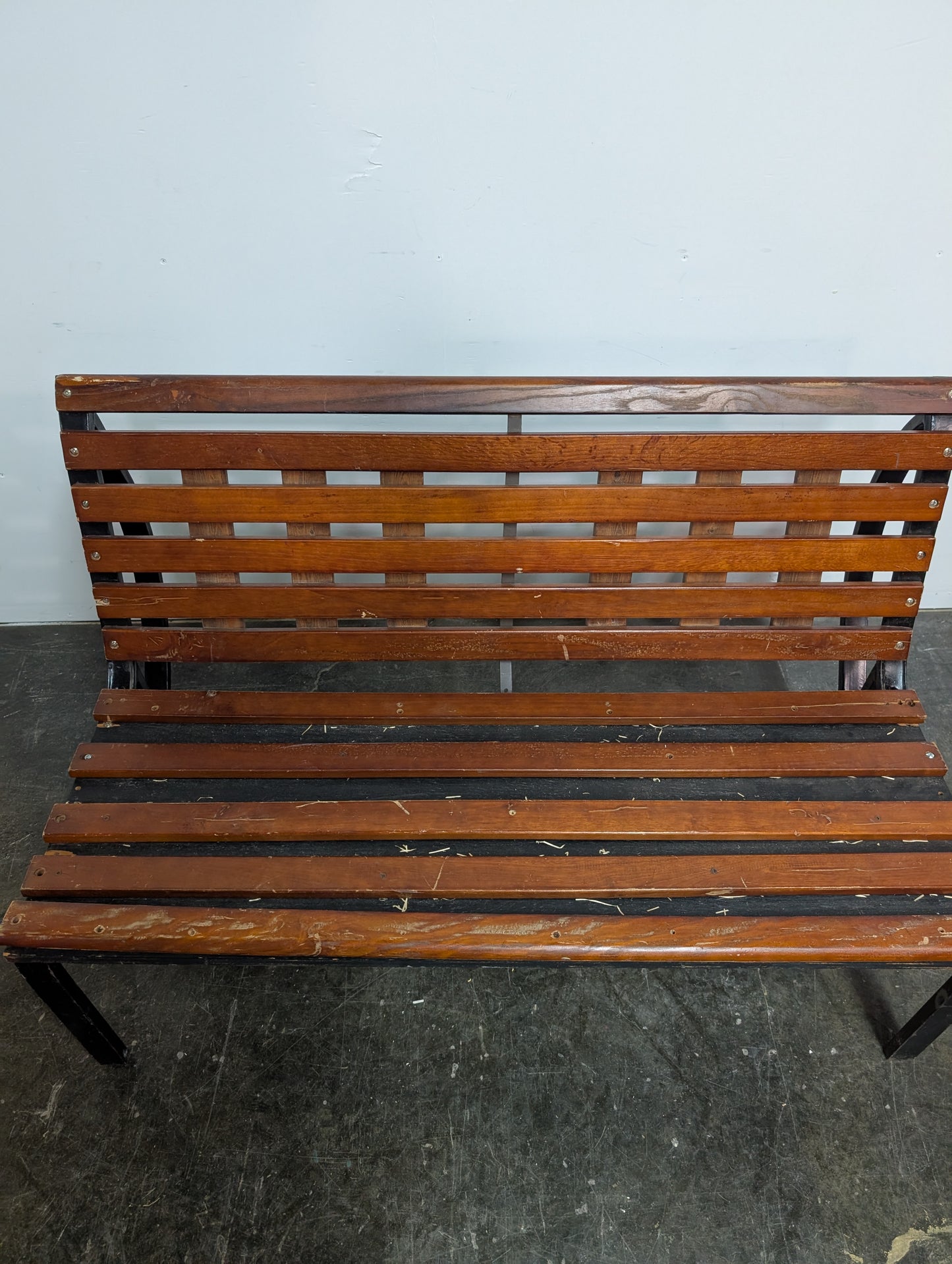 Banc de parc en bois