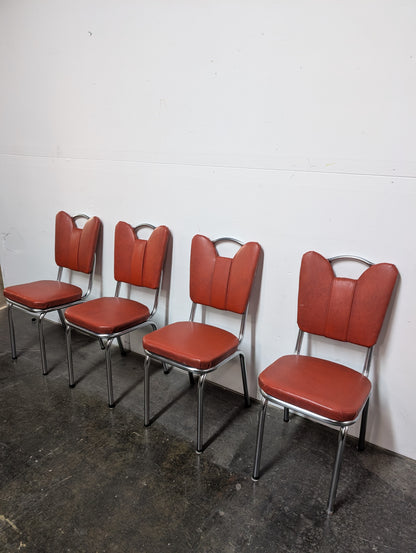 Chaise rétro orange