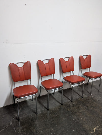 Chaise rétro orange