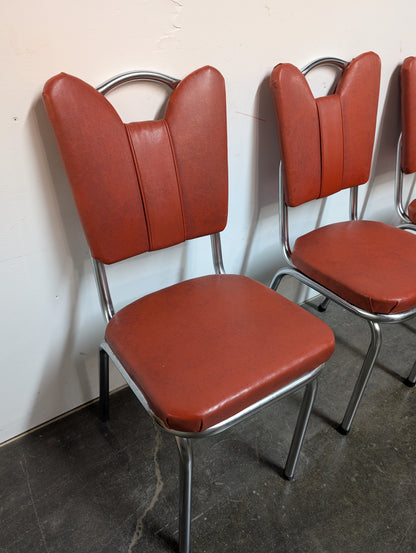 Chaise rétro orange