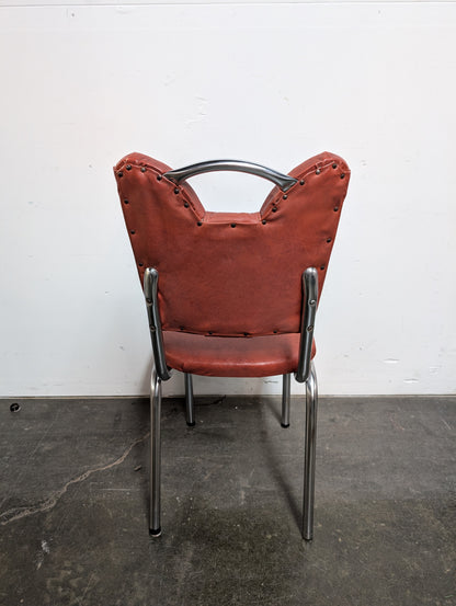 Chaise rétro orange