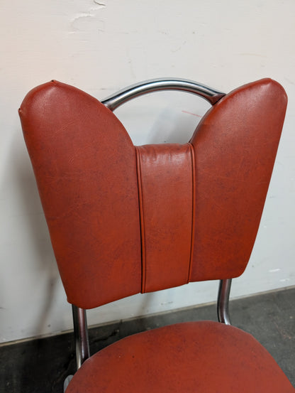 Chaise rétro orange