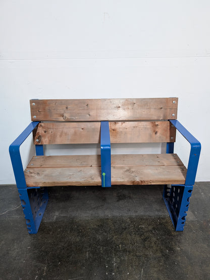 Banc de parc urbain à dossier