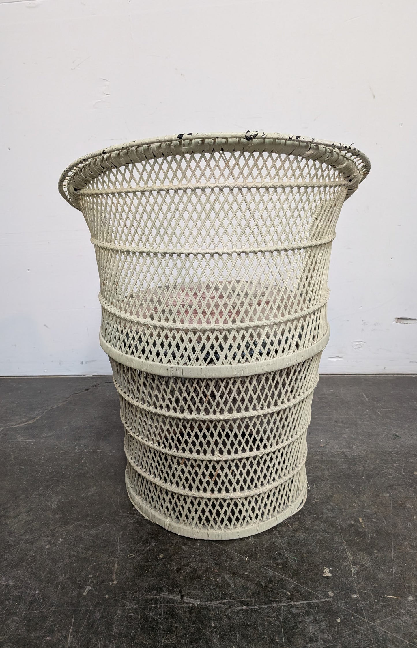 Fauteuil en rotin blanc