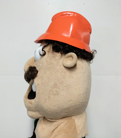 Tête de mascotte - Homme avec casque